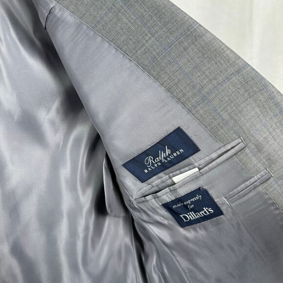Ralph Lauren Wool Stretch Two Button Gray Sport Coat Men's 38R - Picture 8 of 10